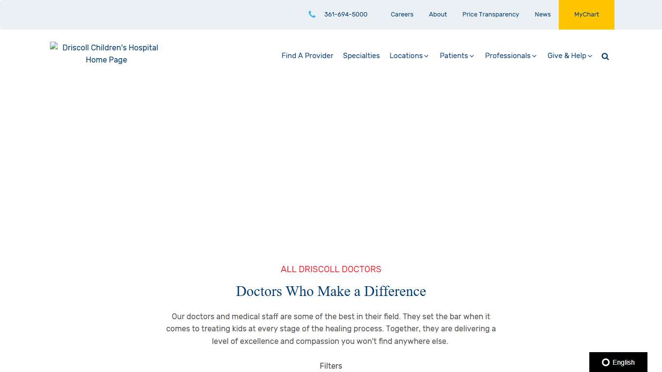 Doctors - Driscoll Children's Hospital